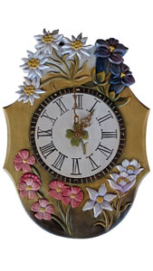 Hand-carved clock