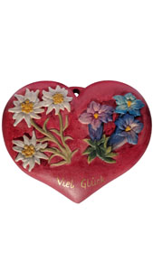 Heart with edelweiss and gentian (DE)